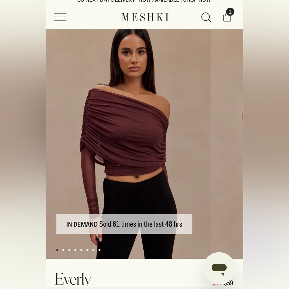MESHKI BURGUNDY MESH TOP